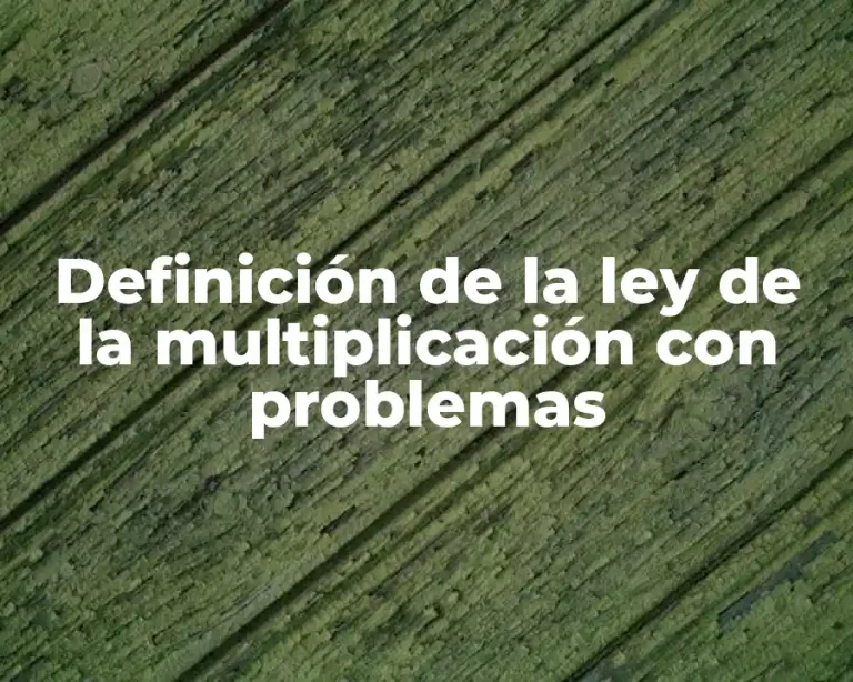 Definición de la ley de la multiplicación con problemas