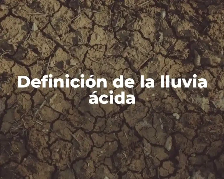 Definición de la lluvia ácida