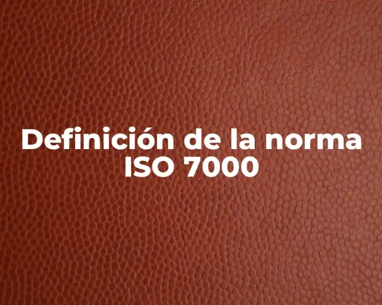 Definición de la norma ISO 7000