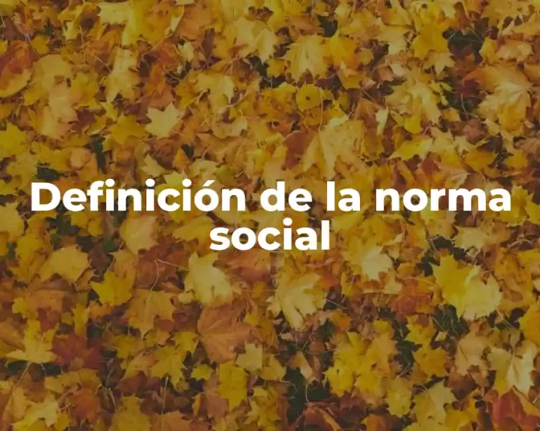 Definición de la norma social