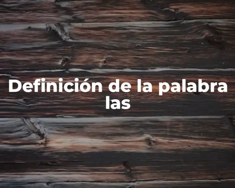 Definición de la palabra las
