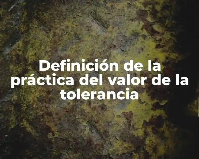 Definición de la práctica del valor de la tolerancia