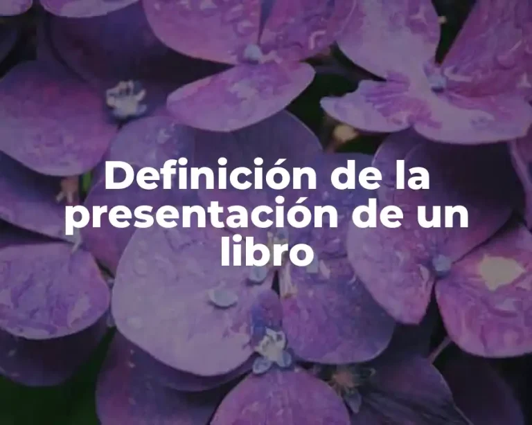 Definición de la presentación de un libro