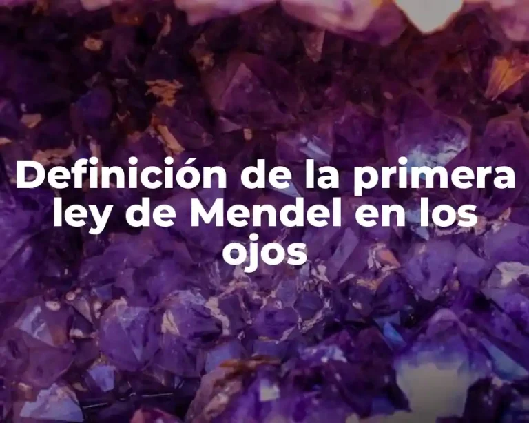 Definición de la primera ley de Mendel en los ojos