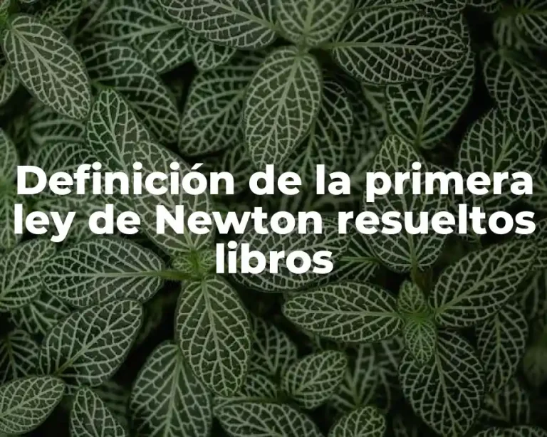 Definición de la primera ley de Newton resueltos libros