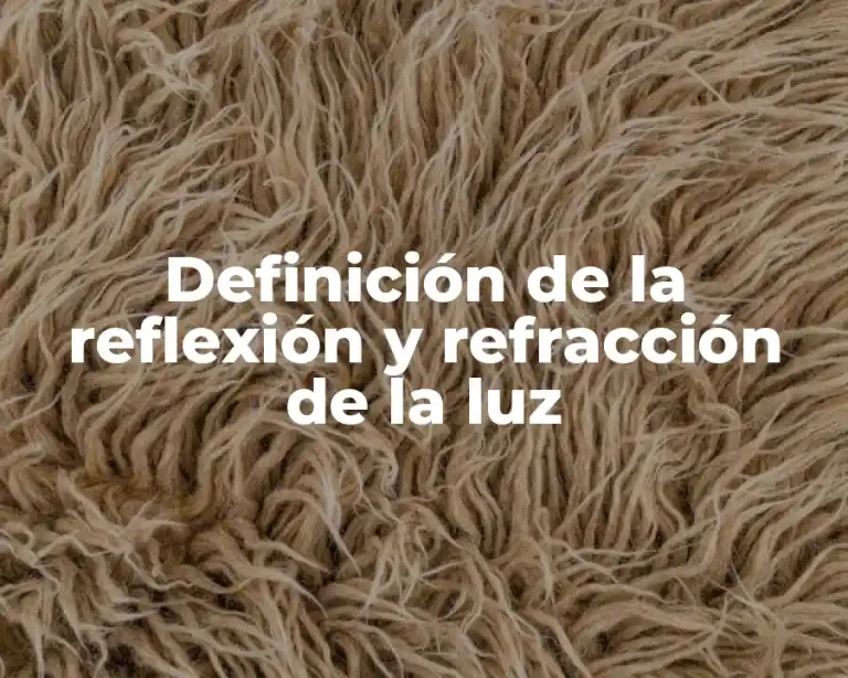 Definición de la reflexión y refracción de la luz