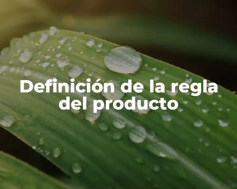 Definición de la regla del producto