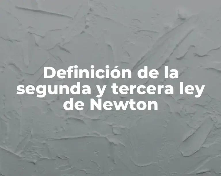 Definición de la segunda y tercera ley de Newton