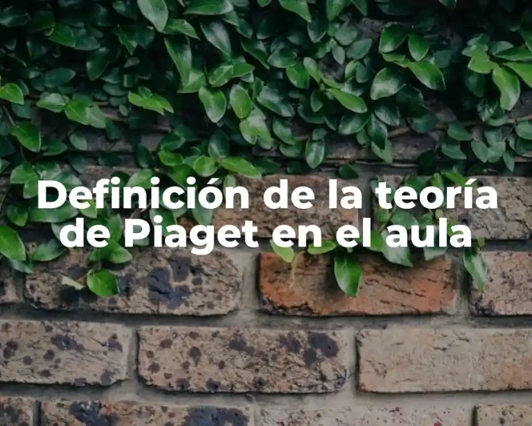 Definición de la teoría de Piaget en el aula