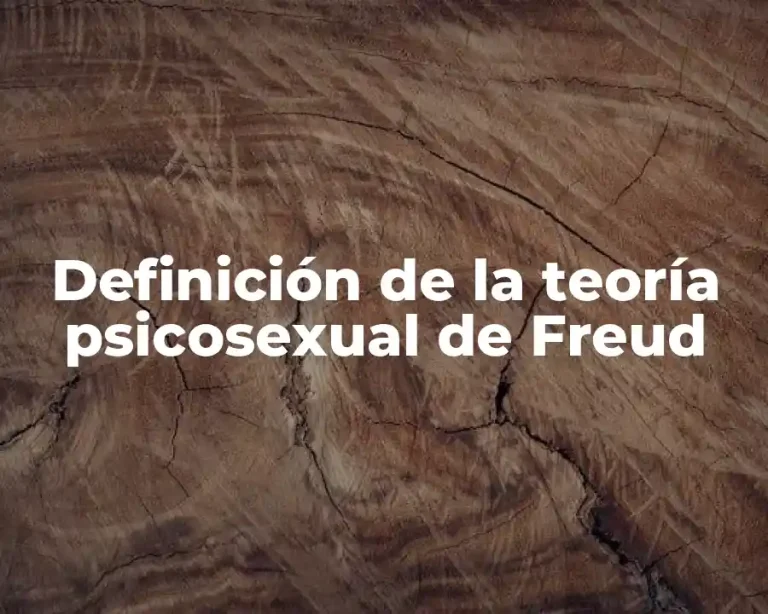 Definición de la teoría psicosexual de Freud