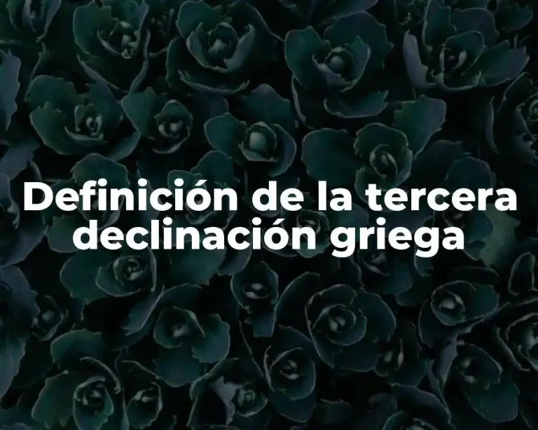 Definición de la tercera declinación griega