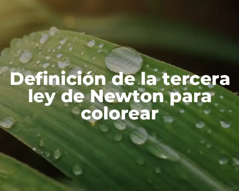 Definición de la tercera ley de Newton para colorear