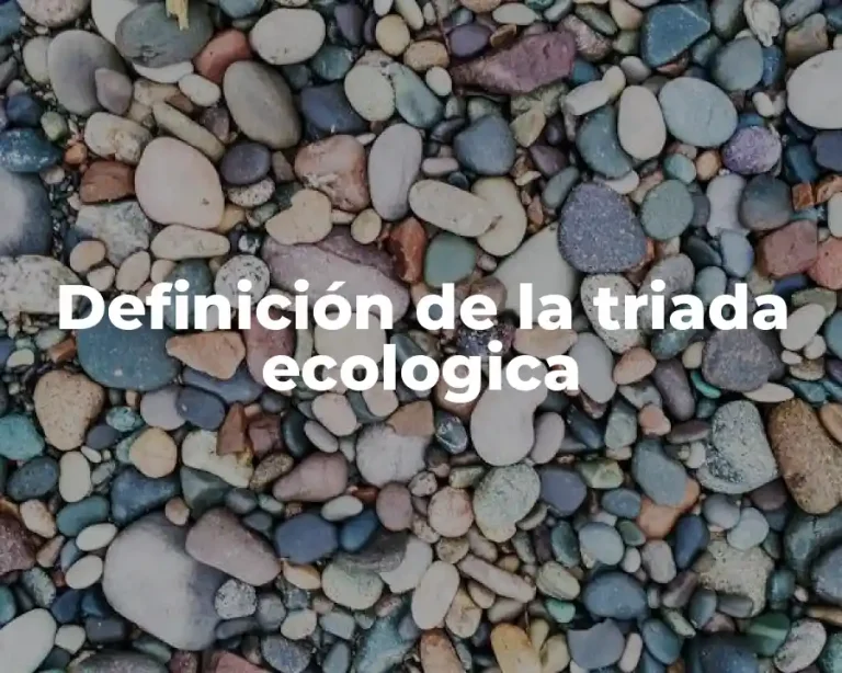 Definición de la triada ecologica
