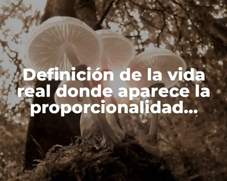 Definición de la vida real donde aparece la proporcionalidad directa