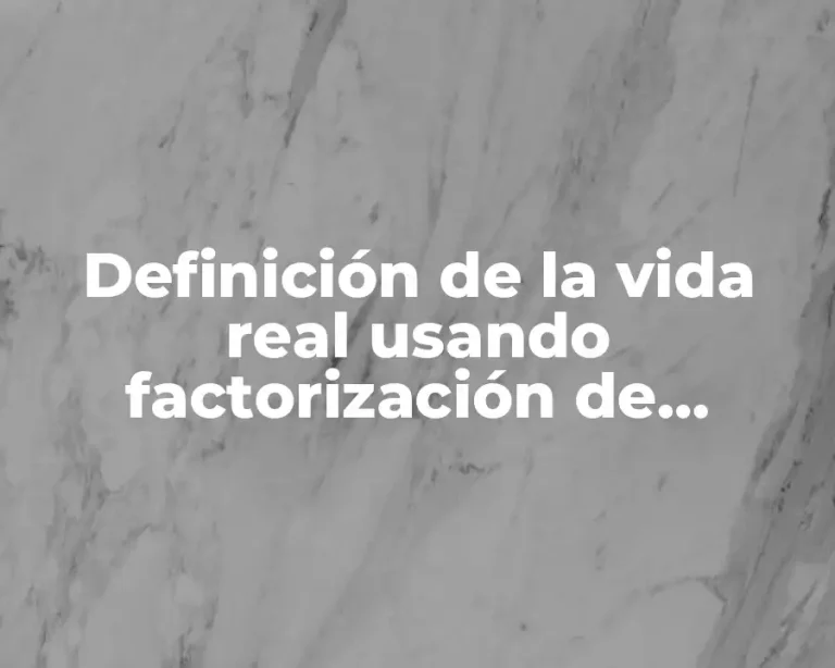 Definición de la vida real usando factorización de funciones polinomiales