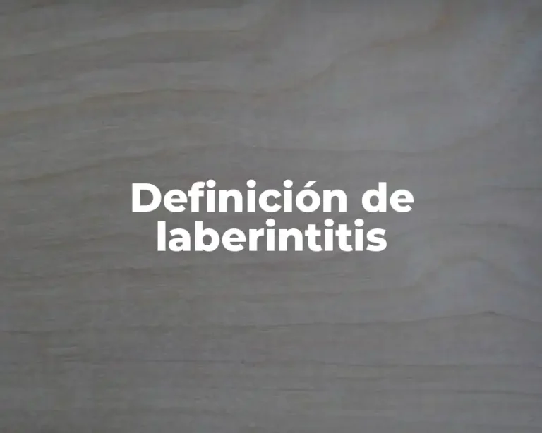Definición de laberintitis