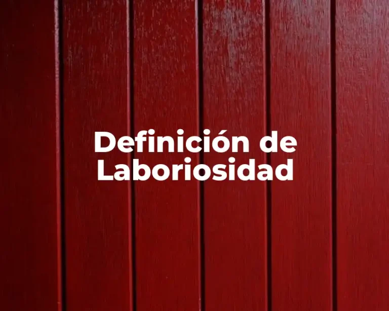 Definición de Laboriosidad