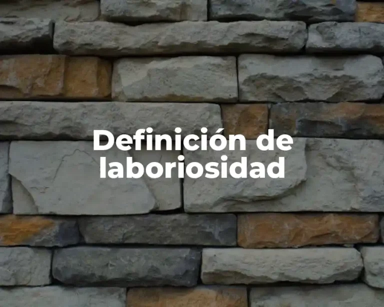 Definición de laboriosidad