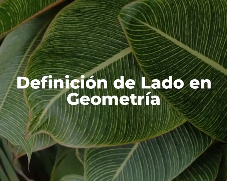 Definición de Lado en Geometría