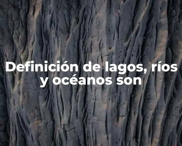 Definición de lagos, ríos y océanos son