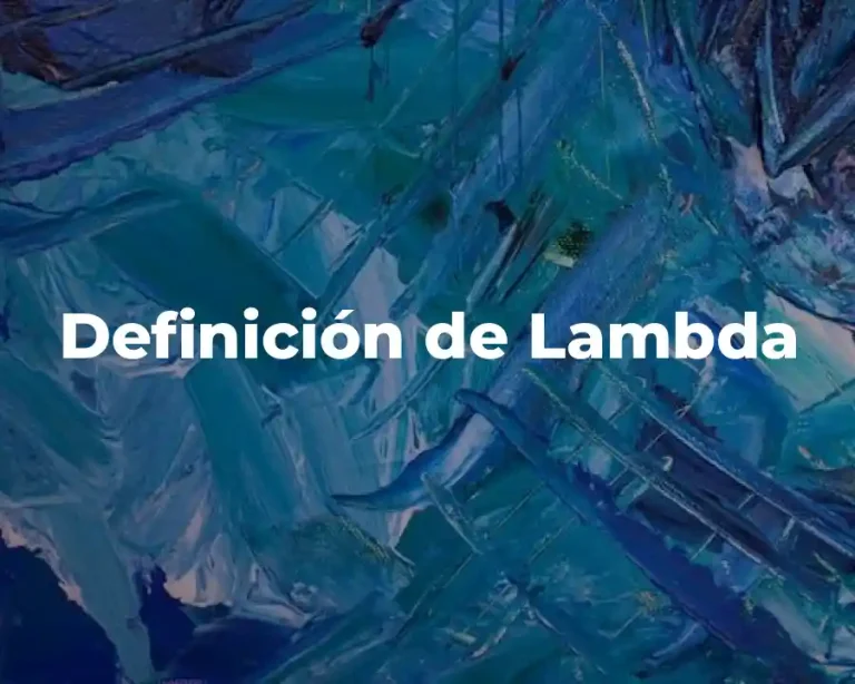 Definición de Lambda