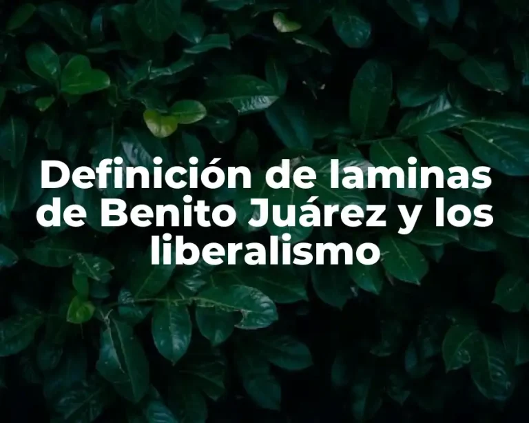 Definición de laminas de Benito Juárez y los liberalismo