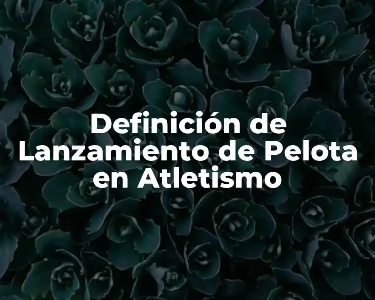 Definición de Lanzamiento de Pelota en Atletismo