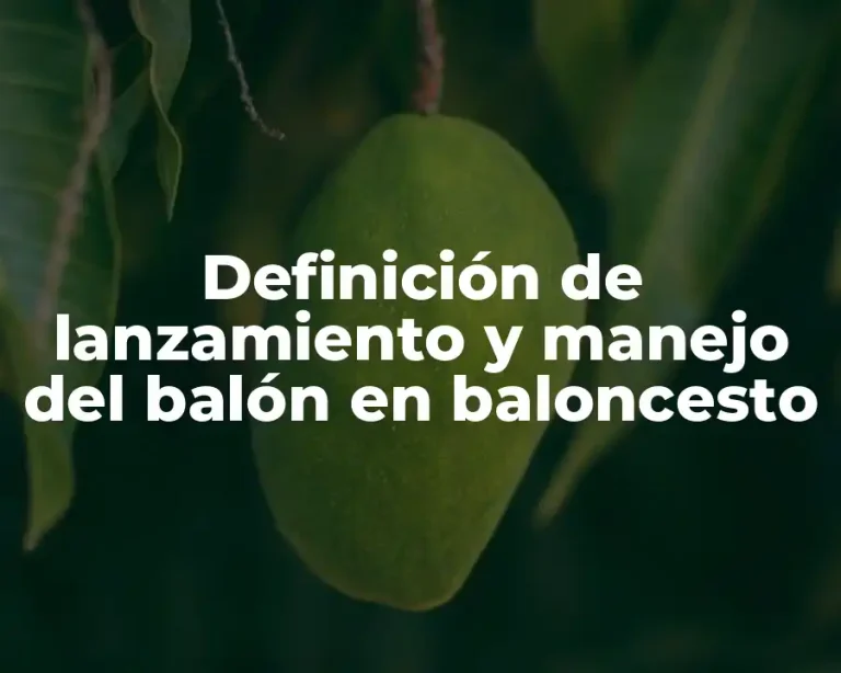 Definición de lanzamiento y manejo del balón en baloncesto