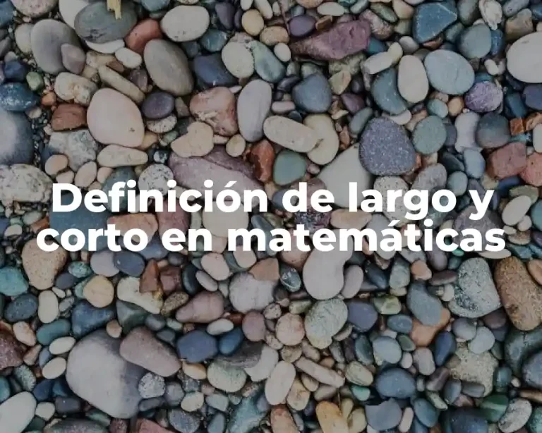 Definición de largo y corto en matemáticas