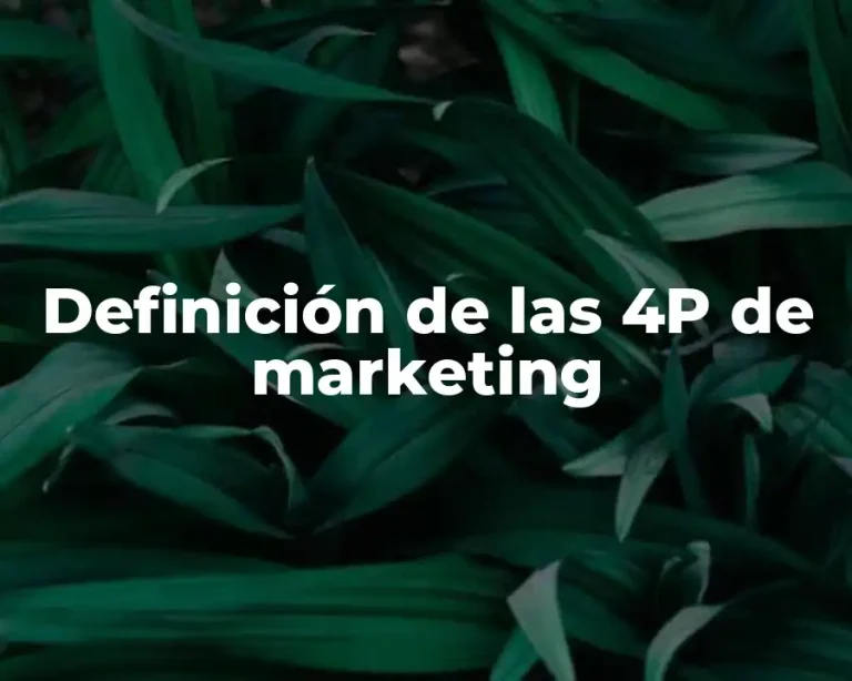 Definición de las 4P de marketing