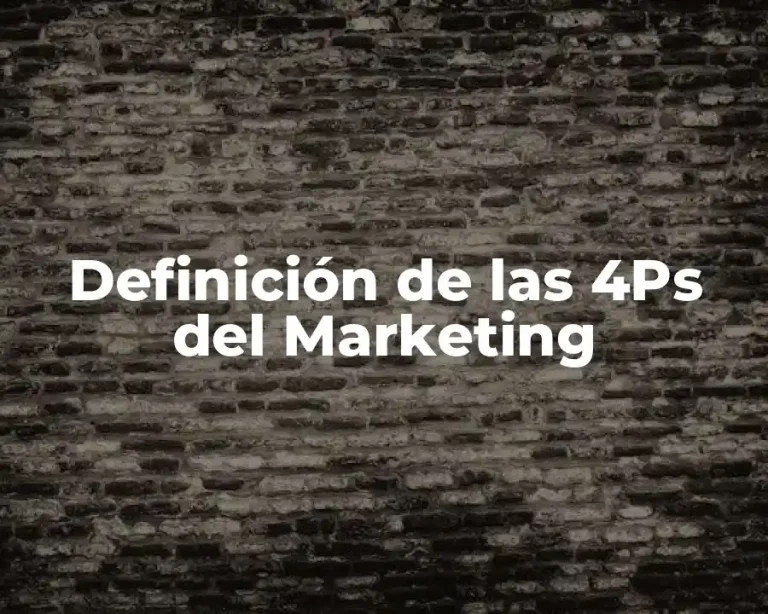 Definición de las 4Ps del Marketing
