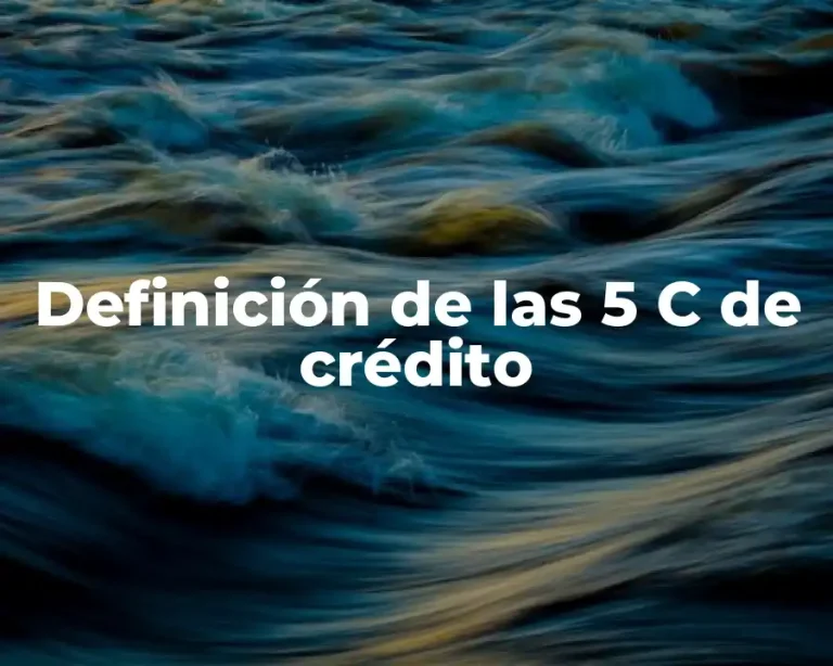 Definición de las 5 C de crédito