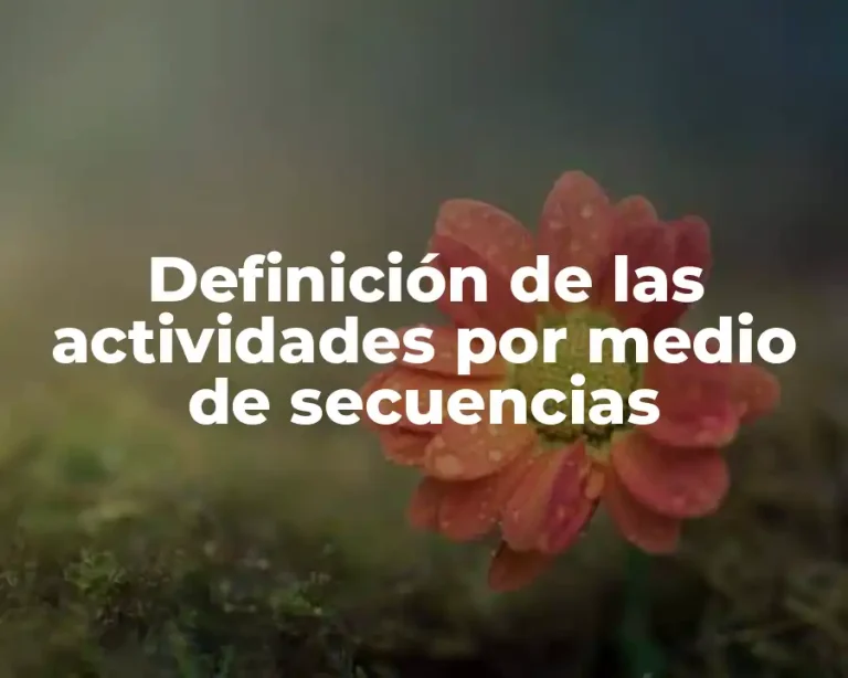 Definición de las actividades por medio de secuencias