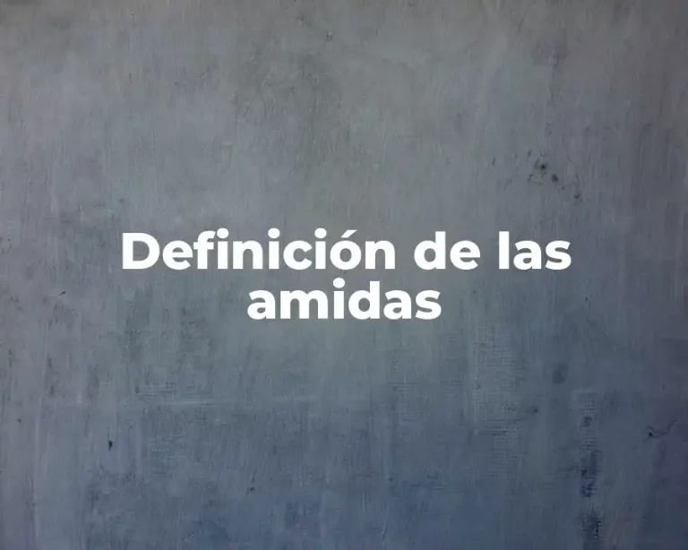 Definición de las amidas