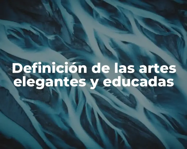 Definición de las artes elegantes y educadas