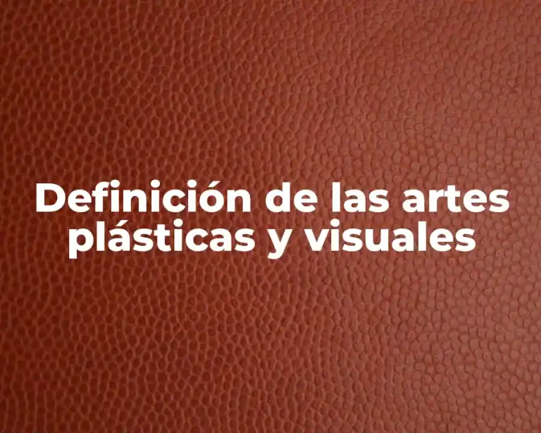 Definición de las artes plásticas y visuales