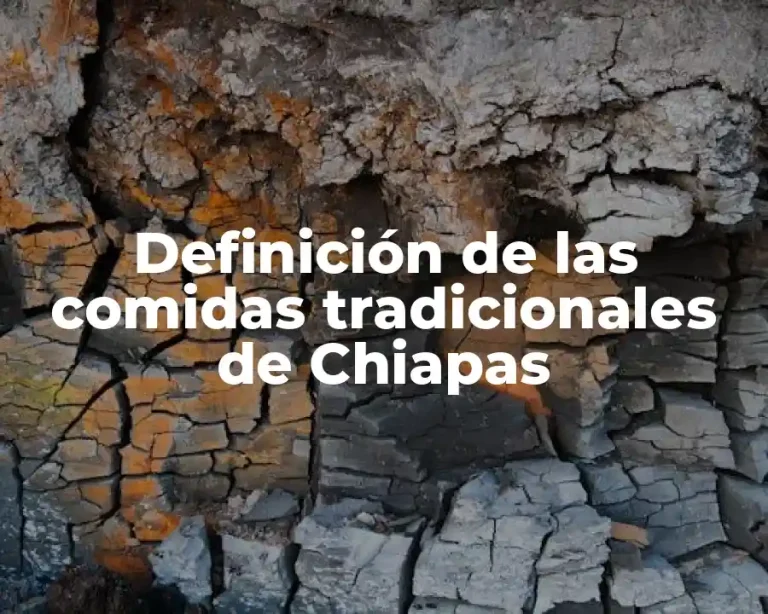 Definición de las comidas tradicionales de Chiapas