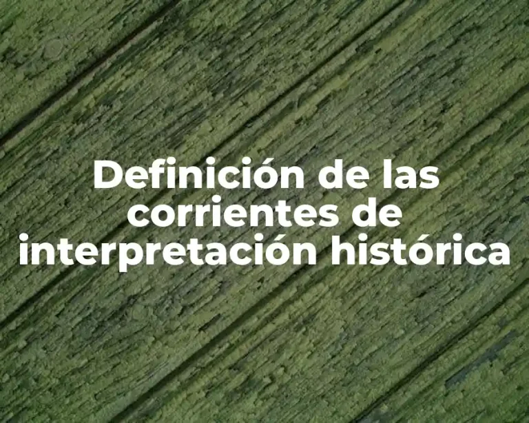 Definición de las corrientes de interpretación histórica