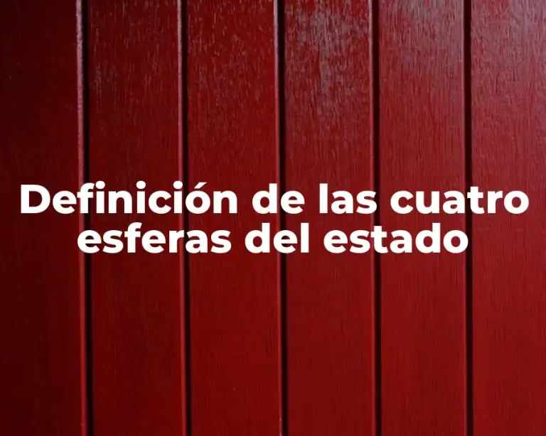 Definición de las cuatro esferas del estado