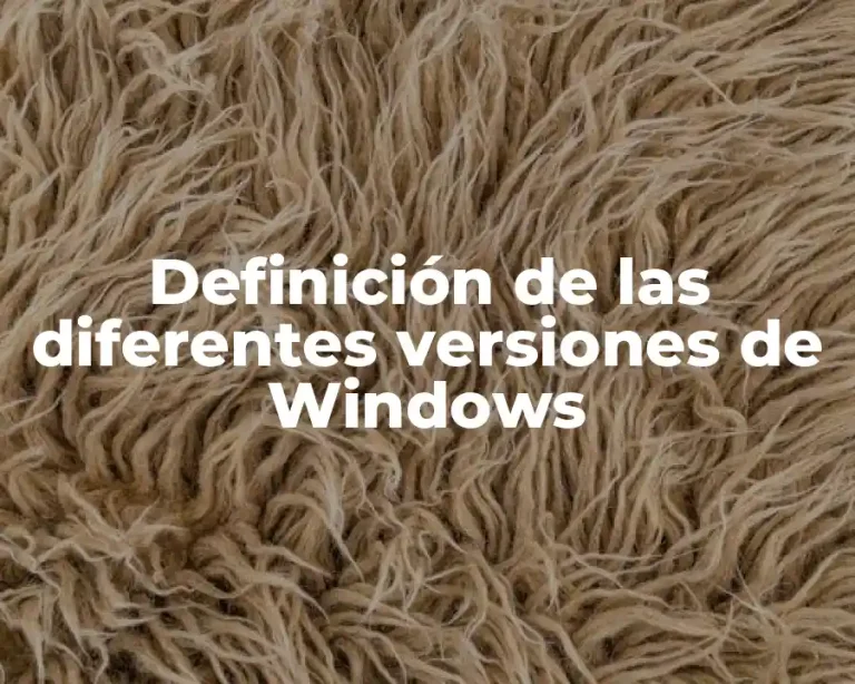Definición de las diferentes versiones de Windows