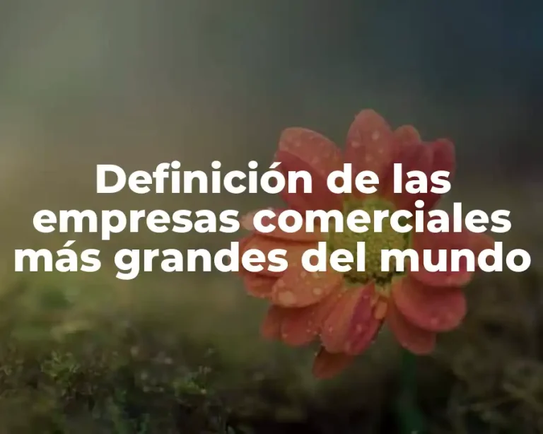 Definición de las empresas comerciales más grandes del mundo