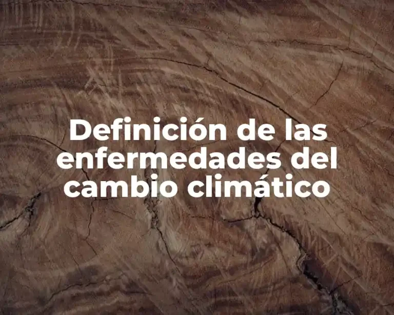 Definición de las enfermedades del cambio climático