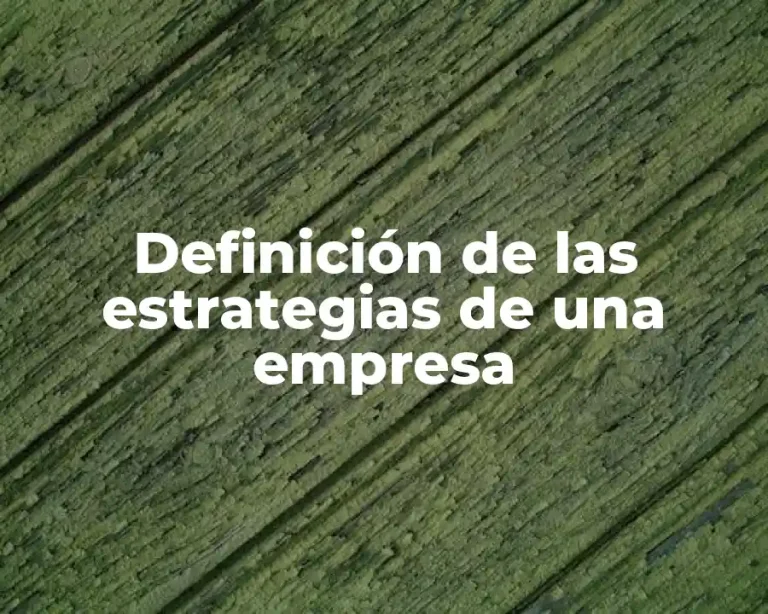 Definición de las estrategias de una empresa