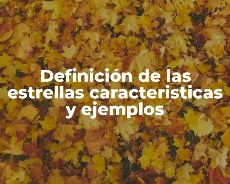 Definición de las estrellas caracteristicas y ejemplos