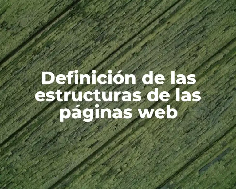 Definición de las estructuras de las páginas web