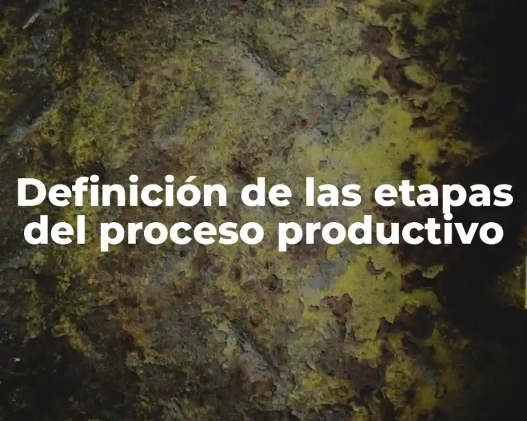 Definición de las etapas del proceso productivo