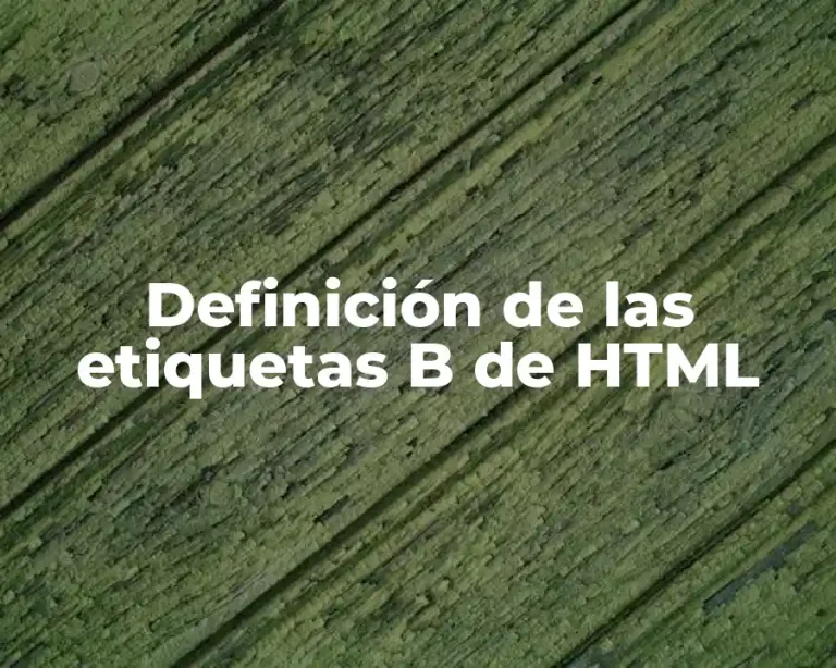 Definición de las etiquetas B de HTML