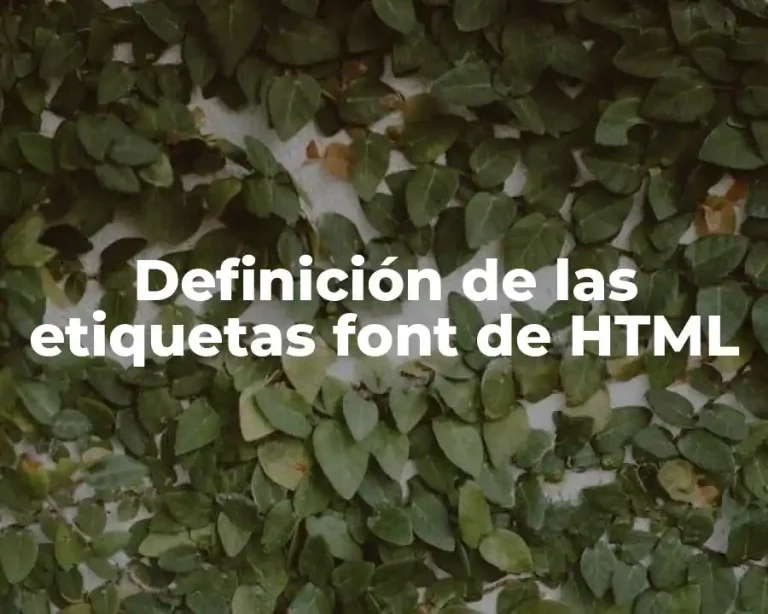 Definición de las etiquetas font de HTML