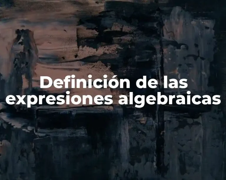 Definición de las expresiones algebraicas
