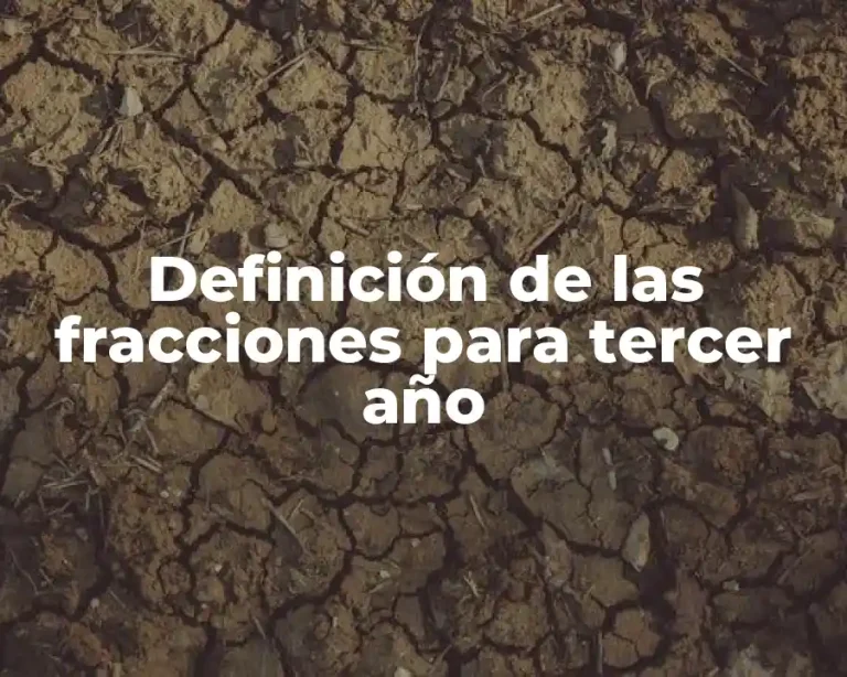 Definición de las fracciones para tercer año